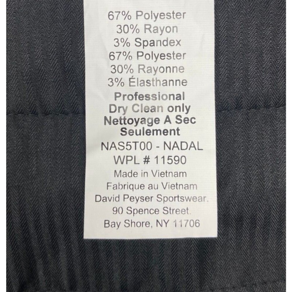 $395 NEW NAUTICA Mens 46R Solid Black 2 Piece Tuxedo Suit With Dress Pants 41x31 - Picture 3 of 6
